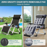 NAIZEA Widened Zero Gravity Chair 29" XL, Oversized Outdoor Lounge Chairs - Photo 2