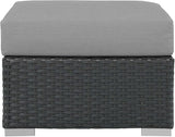 Modway EEI-1855-CHC-GRY Sojourn Outdoor Patio Sunbrella Ottoman in Canvas Gray - Photo 4