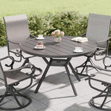Betterhood 42” Outdoor Patio Table, Metal Patio Dining Table for All Weather, Round Outdoor Coffee Table - Photo 5
