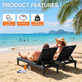 Homall Patio Chaise Lounge Chairs Set of 2, Outdoor Lightweight Lounge Chairs - Photo 6