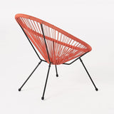 Christopher Knight Home Outdoor Hammock Weave Chair with Steel Frame (Set of 2) - Orange and Black Finish - Photo 5