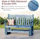 Stoog Outdoor Glider Bench, All-Weather HIPS Patio Glider with 800 lbs Weight Capacity, Never Fade or Rot - Photo 8