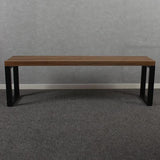 MBQQ Outdoor Soild Wood Bench, 55 inch Patio Picnic Bench - Photo 6
