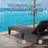 ROJIK Outdoor Chaise Lounge Chair with 5-Position Adjustable Backrest,Waterproof & Lightweight - Photo 6