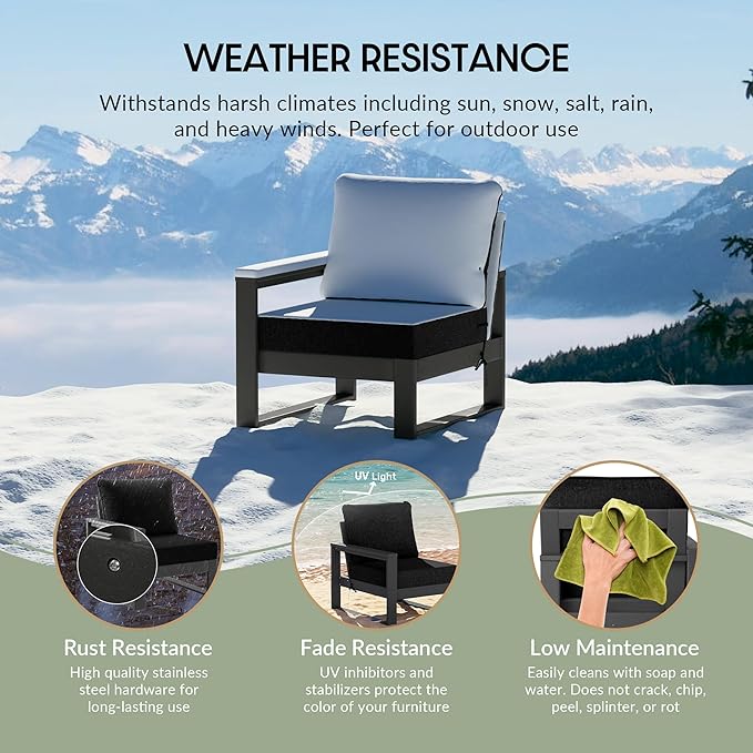 WestinTrends Montara 7-Piece Outdoor Modular L-Shaped Corner Patio Sectional Sofa Set, Black