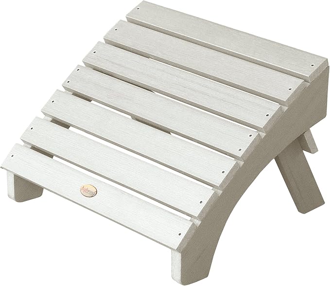 highwood AD-OTL1-WAE Adirondack Folding Ottoman, Whitewash