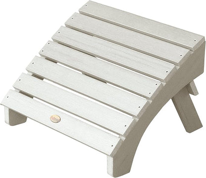 highwood AD-OTL1-WAE Adirondack Folding Ottoman, Whitewash