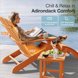YEFU Adirondack Chairs Set of 2 Plastic Weather Resistant, Outdoor Chairs 5 Steps Easy Installation, Like Real Wood - Photo 3