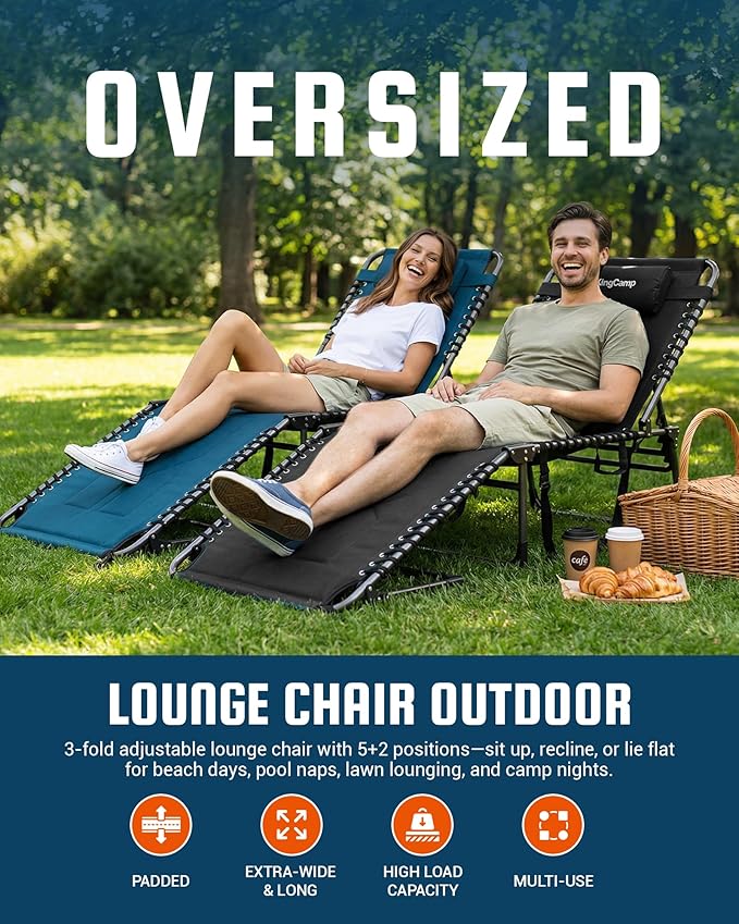 KingCamp Oversized Tanning Chair - Photo 3
