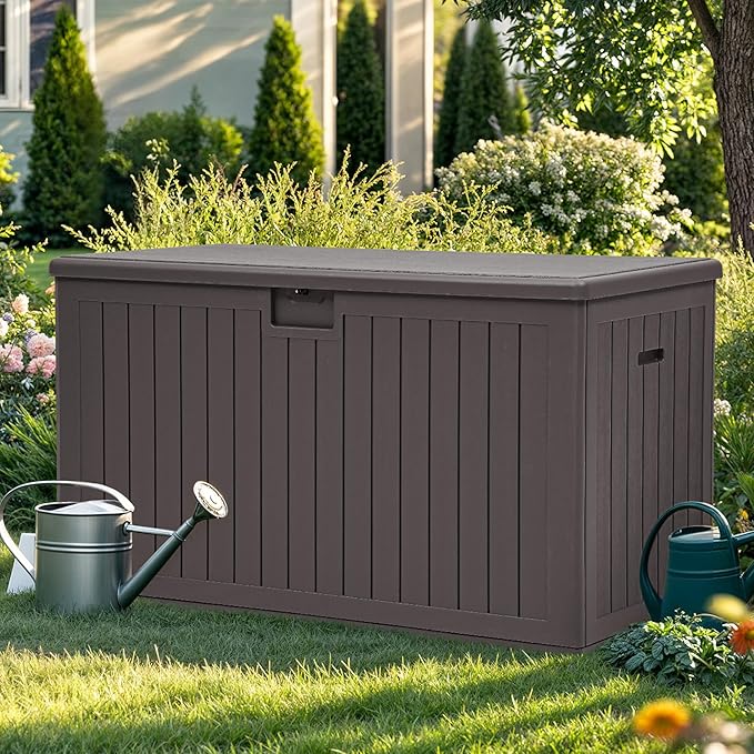 YITAHOME 220 Gallon Double-Wall Deck Box with Divider & Side Handles, Outdoor Large Storage for Patio Furniture Cushions - Photo 8