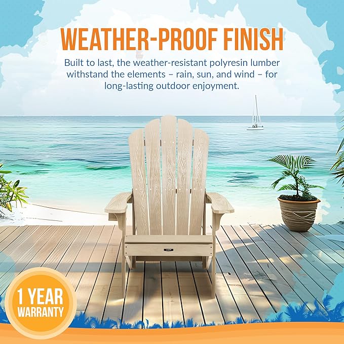 Blue Wave Ez-Care Tek-Wood™ Adirondack Chair - Slate Grey
