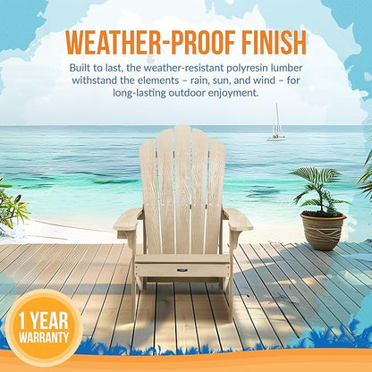 Blue Wave Ez-Care Tek-Wood™ Adirondack Chair - Slate Grey