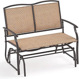 Giantex Patio Glider, 2-Person Outdoor Rocking Chair with Metal Frame and Breathable Fabric, Load 400 Lbs - Photo 1