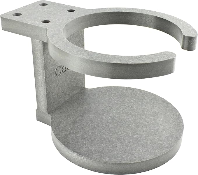 Poly Cup Holder for Adirondack Chair or Patio, Fits Standard- Large Cups (2 Pack, Charcoal Gray)