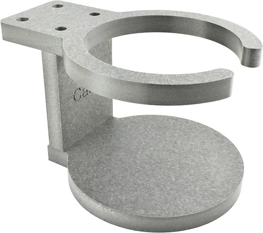 Poly Cup Holder for Adirondack Chair or Patio, Fits Standard- Large Cups (2 Pack, Charcoal Gray)