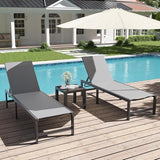 UDPATIO Outdoor Chaise Chairs & Table 3 Pieces Pool Lounge Chair - Photo 6