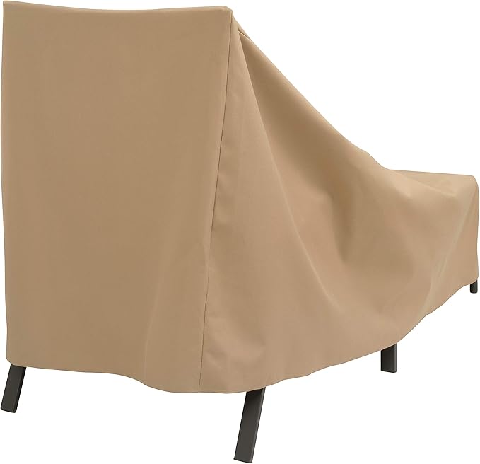 Modern Leisure Basics Patio Chaise Lounge Chair Cover - Weather-Resistant Fabric - Furniture Protection Perfect for Patio, Deck, and Porch - 76" L x 27" W x 30" H - Khaki - 1-Pack - 2017 Model