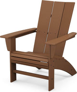 POLYWOOD Modern Curveback Adirondack Chair, HDPE Outdoor Patio Furniture, Fade-Proof Pool Deck Garden Fire Pit Seating - Photo 1