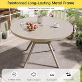 Betterhood 42” Outdoor Patio Table, Metal Patio Dining Table for All Weather, Round Outdoor Coffee Table - Photo 8