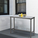 Outdoor Patio Counter Height Bar Table, 47" Rectangle for Patio, Garden, Yard, Balcony, Poolside (Grey, 47"L) - Photo 5