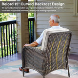 Belord Patio Club Chair Wicker Chairs - Outdoor High Back Chair Set of 2 Patio Furniture Set Rattan Seating with - Photo 4