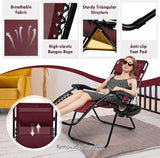 Tangkula Zero Gravity Chair, Folding Patio Lounge Chair Adjustable Outdoor Recliner with Cup Holder - Photo 7