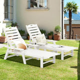 Giantex Adjustable Chaise Lounge Outdoor - Patio HDPE Reclining Chair Outdoor Recliner with 4-Position Backrest - Photo 8