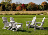 FUNBERRY Folding Adirondack Chair Set of 4, All Weather HDPE Fire Pit Chairs with Cup Holder for Outdoor - Photo 4