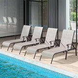 YITAHOME Outdoor Chaise Lounge Chair Set of 4, Patio Lounge Chair with 5 Adjustable Positions - Photo 1