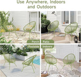2 Piece Outdoor Acapulco Chair Set, Outdoor Patio Furniture Set, All-Weather Patio Bistro Set - Photo 7