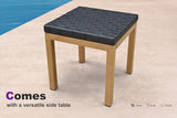 PURPLE LEAF Patio Lounge Chair Modern Outdoor PU Leather Style Chaise Lounge 1 Piece with Side Table Adjustable - Photo 7