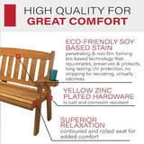 Amish Casual Heavy Duty 800 Lb Mission Pressure Treated Garden Bench with Cupholders (5 Foot, Cedar Stain) - Photo 3