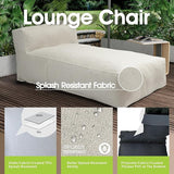 Dineli Chaise Lounge Chair Outdoor Bed Lounger Outdoor Couch Sofa for Pool Comfy Patio Furniture Foam Filling Bean Bed - Photo 4