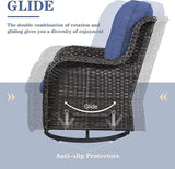Belord Wicker Outdoor Furniture Patio Furniture Set - 6 Piece Patio Conversation Set with Swivel Rocker Chairs - Photo 6
