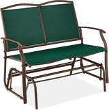 Best Choice Products 2-Person Outdoor Patio Swing Glider Steel Bench Loveseat Rocker for Deck, Porch w/Textilene Fabric - Photo 1