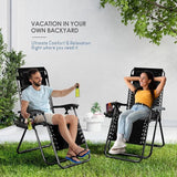 Nestl Zero Gravity Chairs Set of 2, Patio Lounge Chair Outdoor with Pillows & Cup Holder Trays - Photo 9