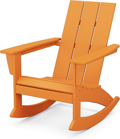 POLYWOOD® Modern Adirondack Rocking Chair, Tangerine