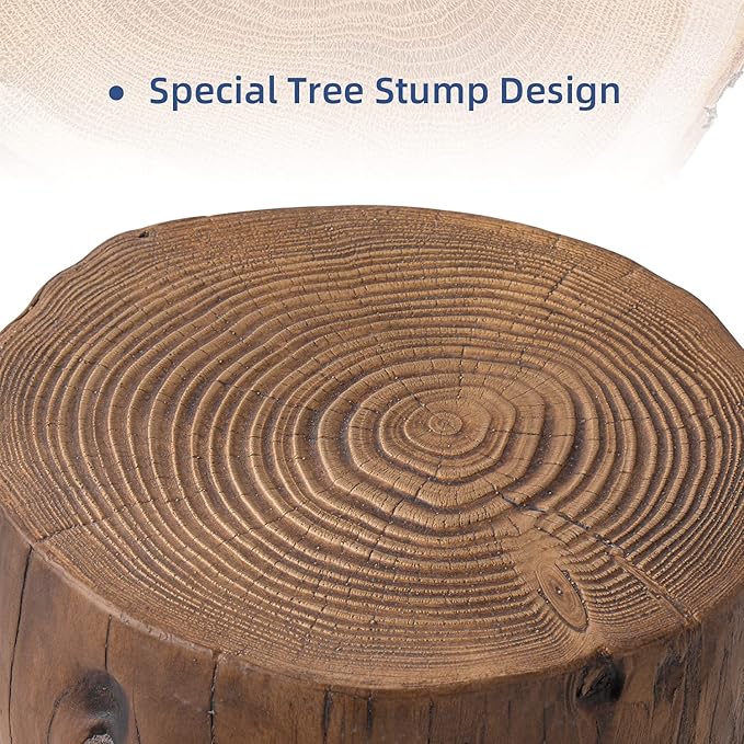 HOMPUS Concrete Outdoor Side Table Set of 2 - Photo 4