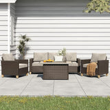 Grand patio Sofa Sets 6 Pieces Conversation Set with Fire Pit Table - Photo 3