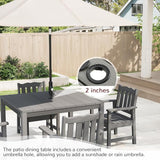 Stoog All-Weather Patio Dining Sets, 5 Pieces Outdoor HIPS Dining Table with Aluminum Frame - Photo 7