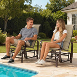 Outsunny Outdoor Glider Chair Set of 2 - Photo 7