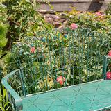 Zaer Ltd. Vintage Style Metal Patio Furniture with Heart Design Accents, Outdoor/Indoor Decor (Antique Green - Photo 5