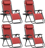 Homall Zero Gravity Chair Patio Folding Lawn Outdoor Lounge Gravity Camp Reclining Lounge Chair with Cup Holder Pillows - Photo 1