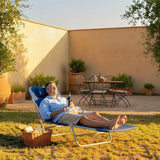 Outsunny Folding Chaise Lounge Chair, Pool Sun Tanning Chair, Outdoor Lounge Chair with Reclining Back - Photo 9