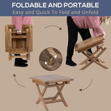 Teak Wood Folding 20”-Inch Outdoor Coffee Table - Perfect for Camping & Outdoor Entertaining - Ideal for Backyard - Photo 6