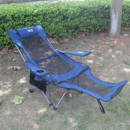 Generic Lounge Chair Adjustable Position Folding Camping Cot, Outdoor Lounger Folding Zero Gravity Outdoor Recliner Patio Lounge Chair Headrest