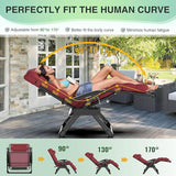 Suteck Oversized Zero Gravity Chair, 29In XL Outdoor Recliner Chair w/Removable Cushion&Headrest - Photo 4