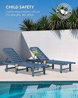 SERWALL Outdoor Chaise Lounge, Patio Chaise Lounge Chair with 5 Positions Adjustable Backrest - Photo 9