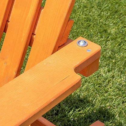 Sportspower Kid's Outdoor Wooden Adirondack Chair, Brown