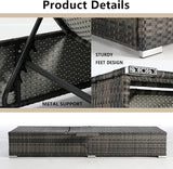 Outdoor Chaise Lounge Chair Set of 2 Wicker Pool Lounge Chairs Tanning Lounges for Outside Lawn Sunbathing Chairs with - Photo 5